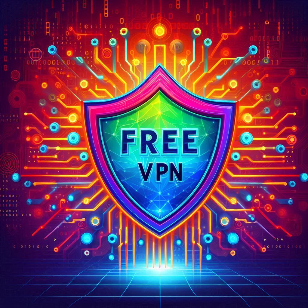 un simbolo de VPN con la leyenda VPN gratis