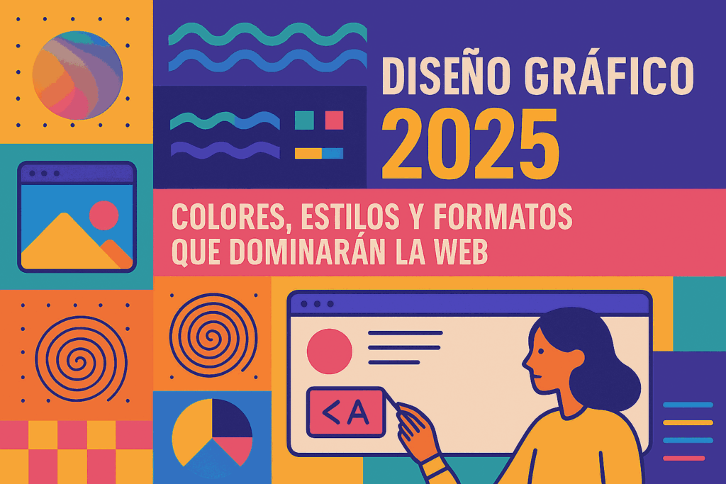 Diseño gráfico 2025 colores, estilos y formatos que dominaran la web